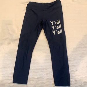 Navy OV Printed “Y’all Y’all Y’all” Leggings